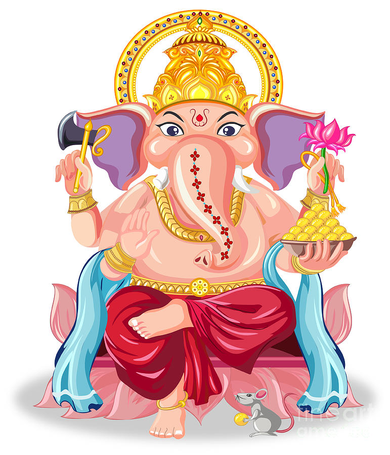 Ganpati Bappa Digital Art by Anupama Mandal - Fine Art America