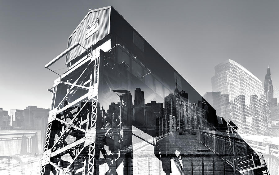 Gantry double exposure Photograph by Cate Franklyn