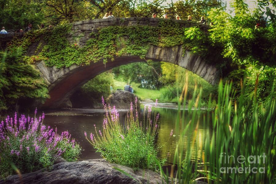 Gapstow Bridge in September - Central Park New York - Prints - Puzzles - and More Photograph by Miriam Danar