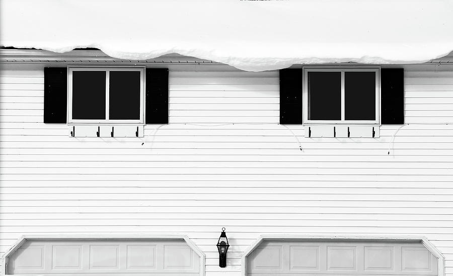 Garage Roof with Snow Photograph by Mary Bedy