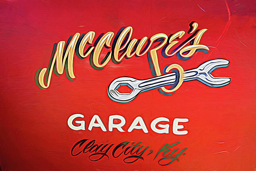 Garage Sign On Truck Door Photograph by Nick Gray - Fine Art America