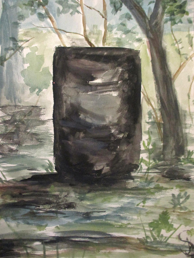Garbage in the Forest Painting by Jen Shearer