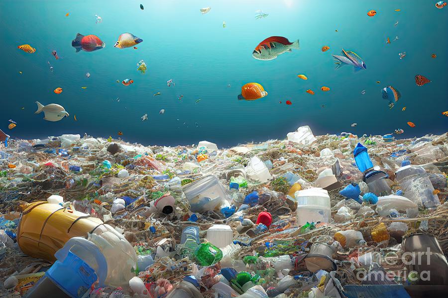 Garbage Patch in the ocean Digital Art by Benny Marty - Fine Art America