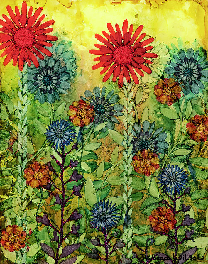 Garden #15 Painting by Rebecca Wilson