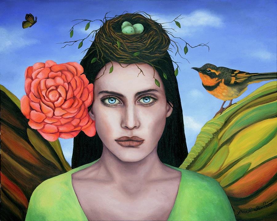 Garden Angel Painting by Leah Saulnier The Painting Maniac