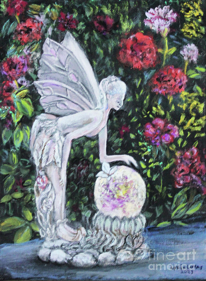 Garden Art Fairy Painting by Lyric Lucas
