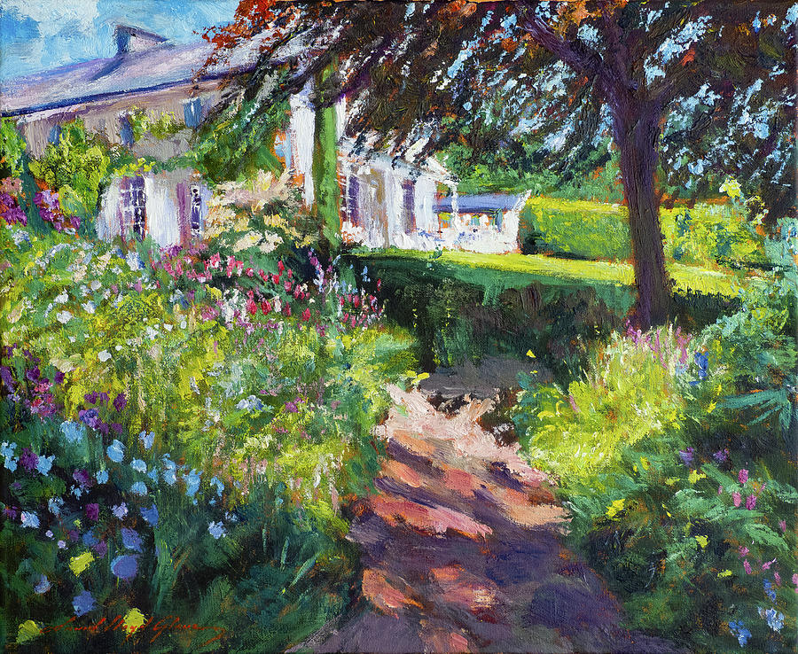 Garden At The Summer House Painting by David Lloyd Glover