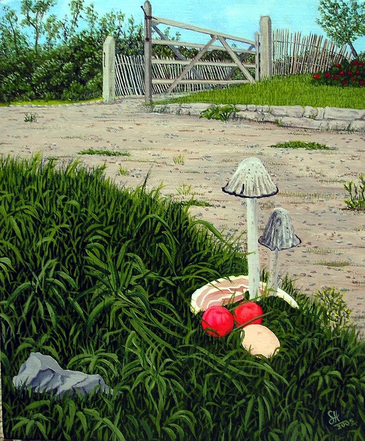 Garden Breakfast  Painting by Sam Hall