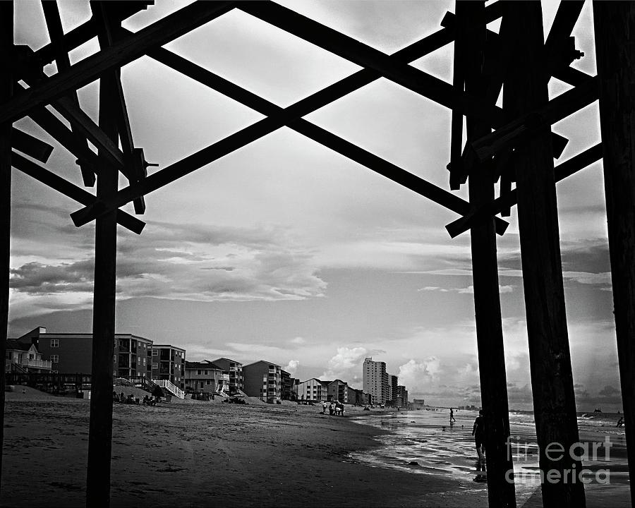 Garden City SC in Black and White Photograph by Bob Pardue
