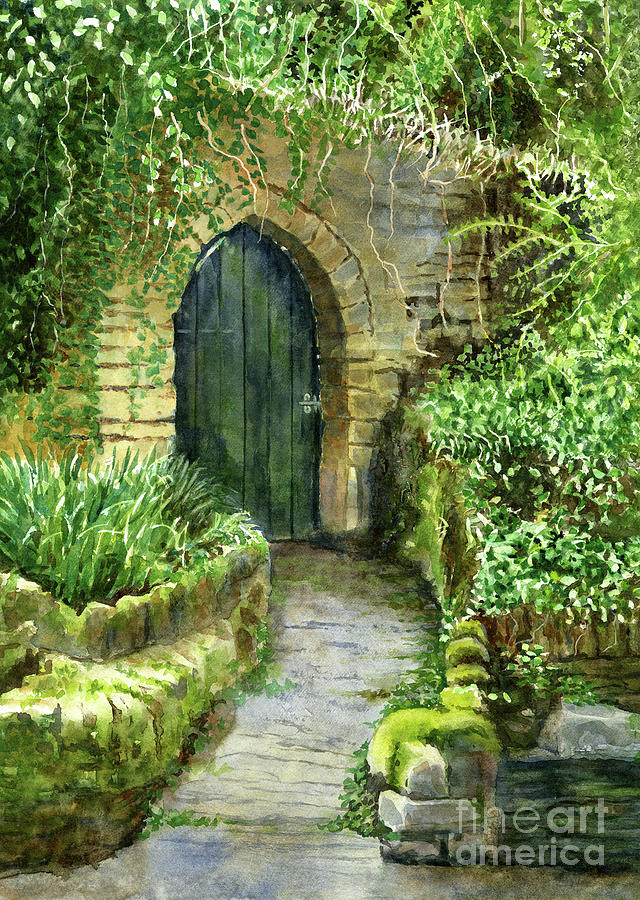 Garden Door Painting by Sharon Freeman - Fine Art America