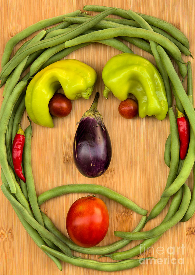 Garden Face With Eggplant Nose Photograph by Adam Jewell