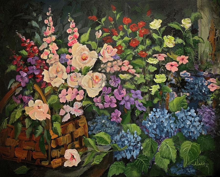 Garden Favorites  Painting by Alan Lakin