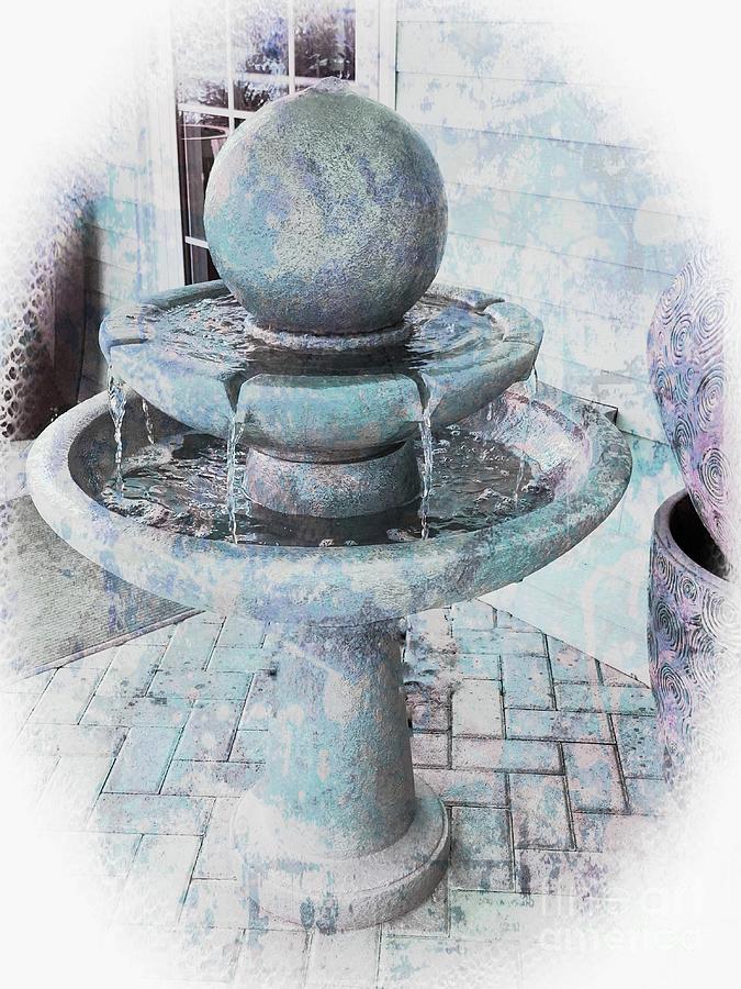 Garden Fountain Photograph by Luther Fine Art