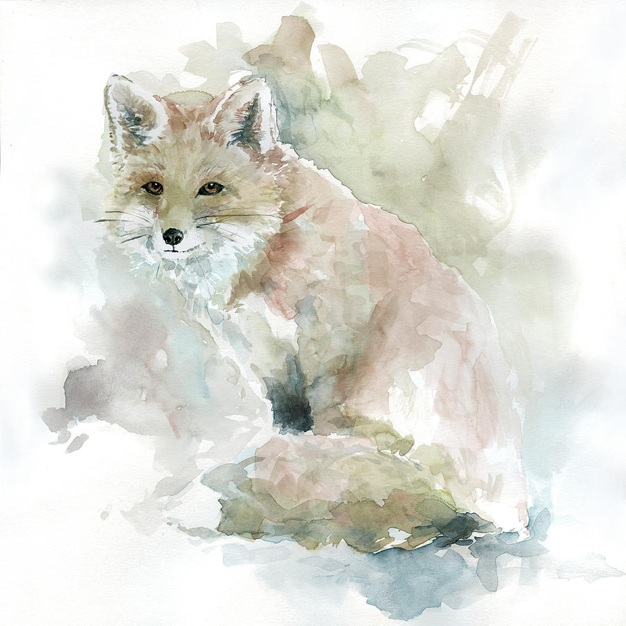 Garden Friends Fox Painting by Carol Robinson