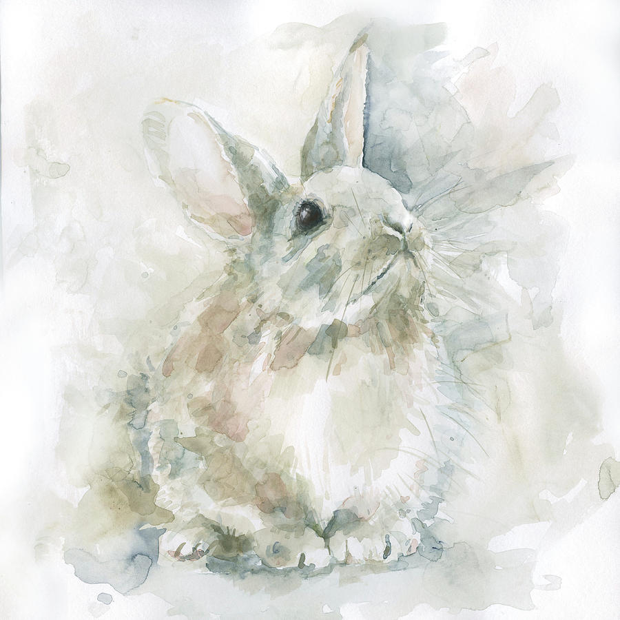 Garden Friends Rabbit Painting by Carol Robinson