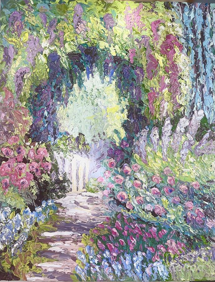 Garden Gate Painting by Ellen Emmer - Fine Art America