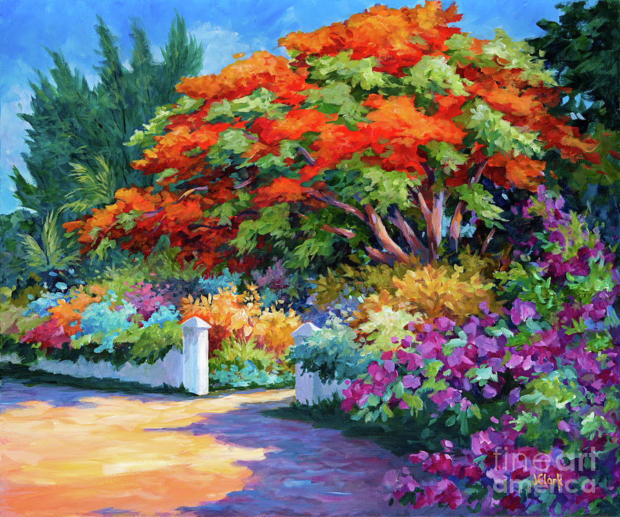 Colors Painting - Garden Gate by John Clark