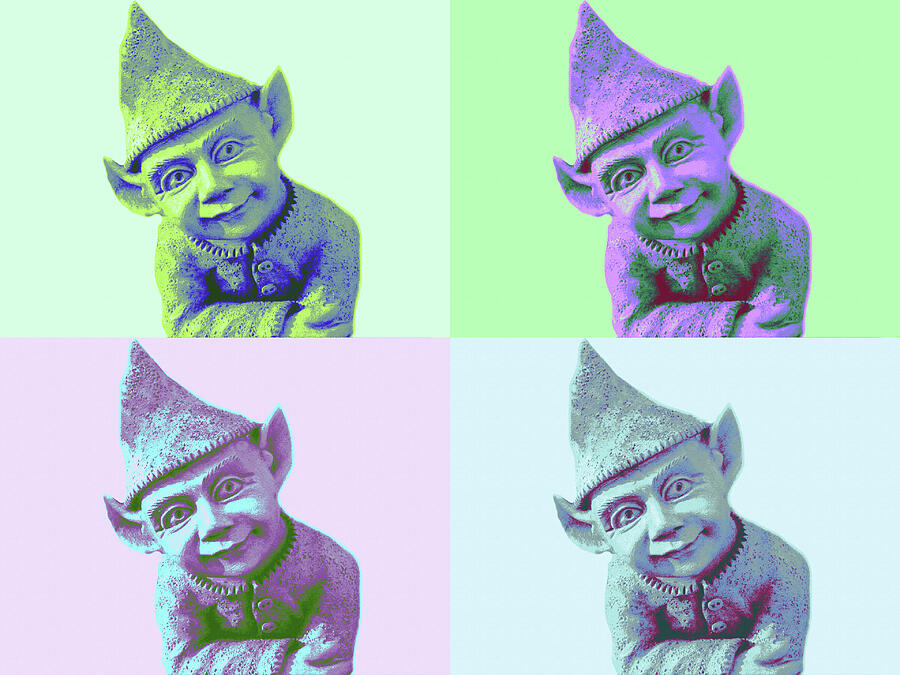 Garden Gnome Pop Art  Digital Art by Shelli Fitzpatrick