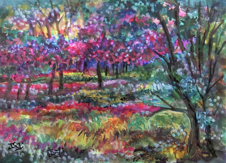 Garden Grove Painting by Jean Batzell Fitzgerald