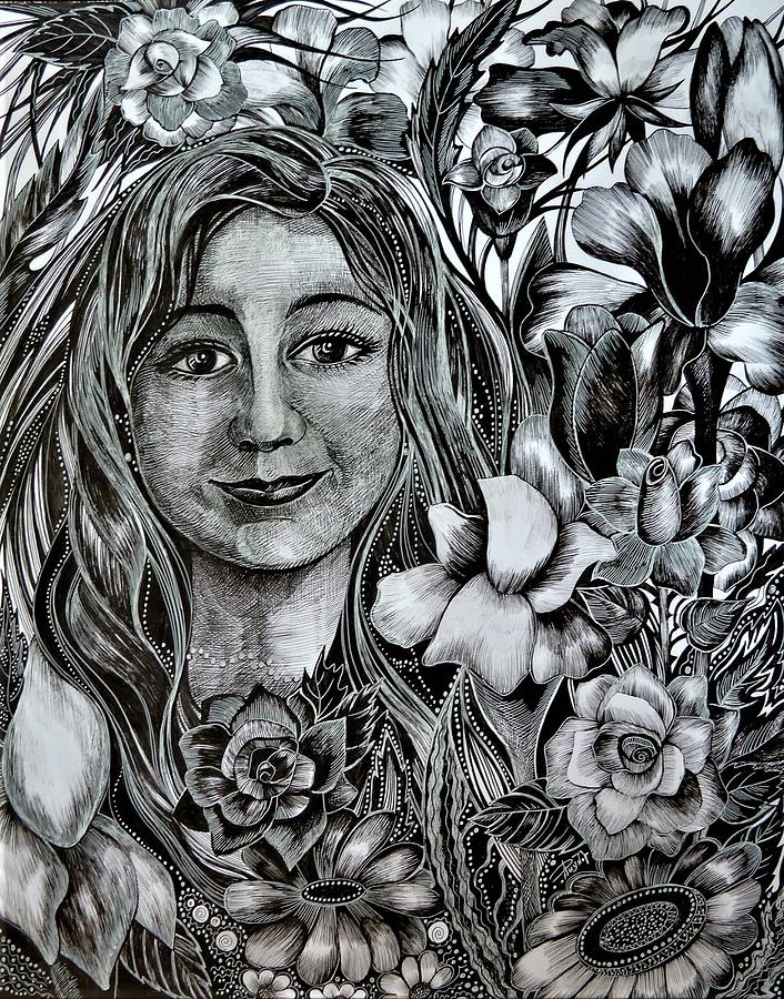 Garden. Hope Drawing by Anna Duyunova
