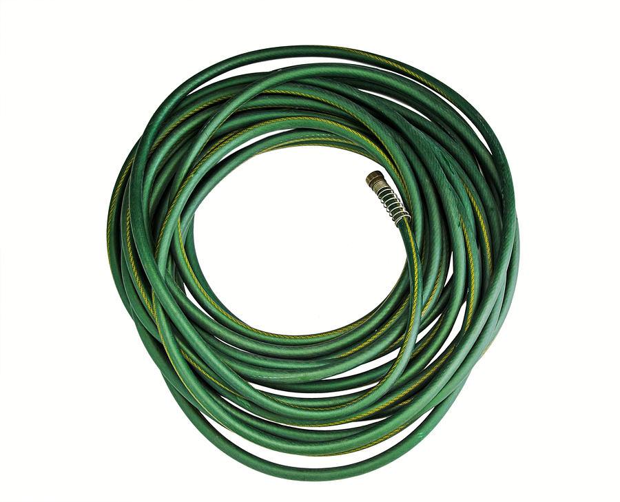 Garden Hose on White Photograph by Wwing