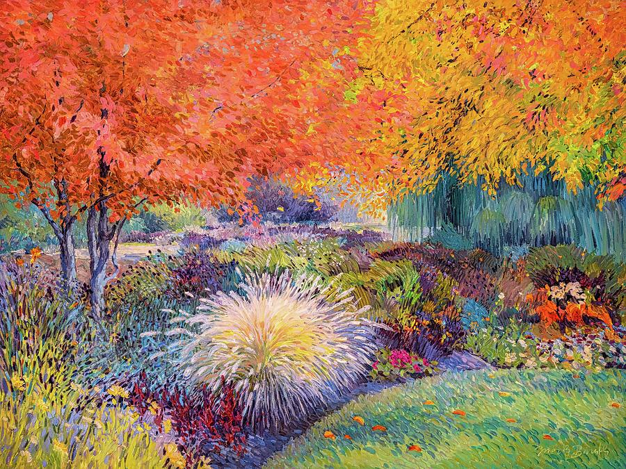 Garden in Ginger Creek Painting by Judith Barath