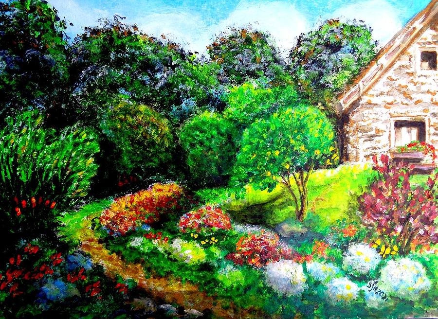Garden in the Sacred Forest Painting by Sarah Hornsby