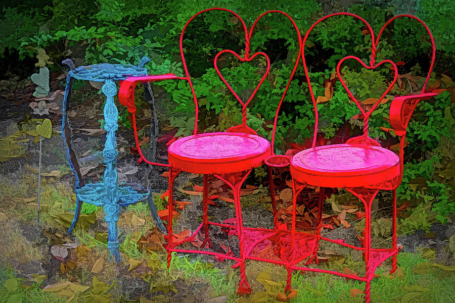 Garden Love Seats Photograph by Jerry Griffin - Pixels