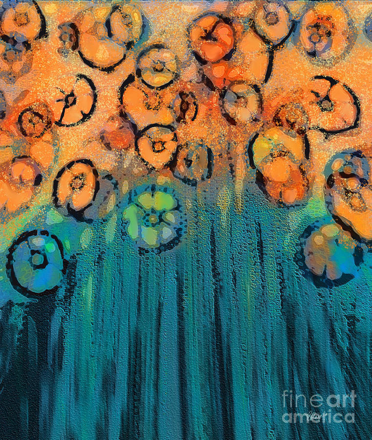 Garden Marigolds  Digital Art by Diana Rajala