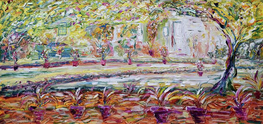 Garden Oasis Painting by Pete Caswell