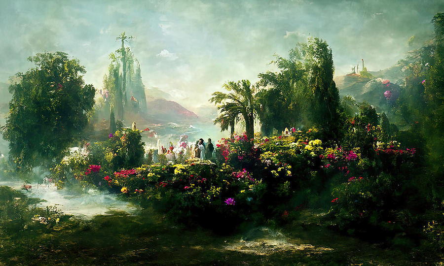 Garden of Eden, 01 Painting by AM FineArtPrints