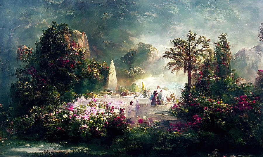 Garden of Eden, 02 Painting by AM FineArtPrints