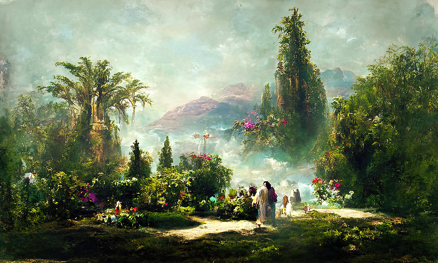 Garden of Eden, 03 Painting by AM FineArtPrints