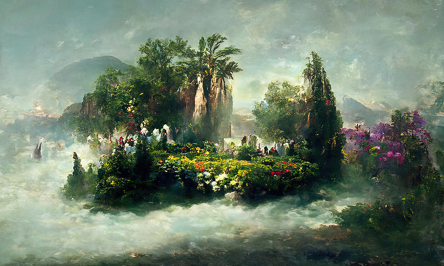 Garden of Eden, 04 Painting by AM FineArtPrints