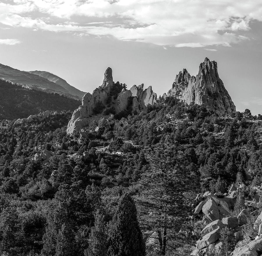 Garden Of Gods Black And White Colorado Landscape Photograph by Dan Sproul
