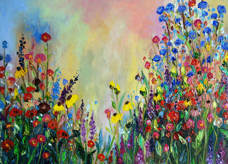 Garden of hope Painting by Hafsa Idrees