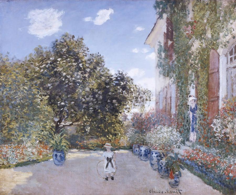 Claude Monet Painting - Garden of the Artist at Argenteuil  by Claude Monet