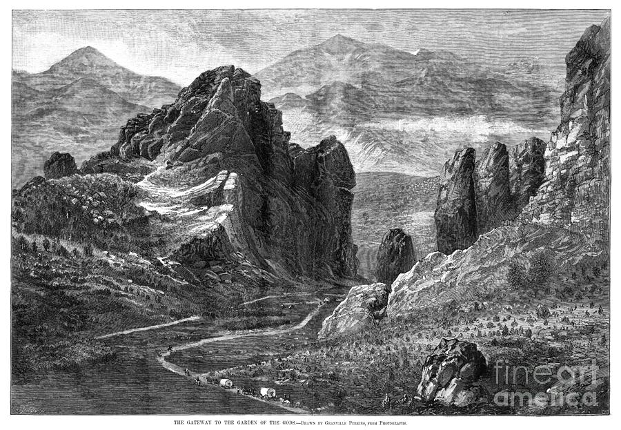 Garden Of The Gods, 1879 Drawing by Granville Perkins