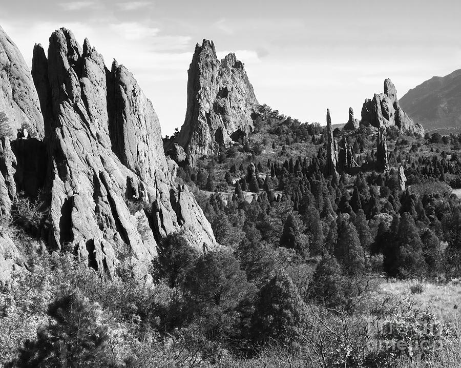 Garden of the Gods in Black and White Photograph by L Bosco