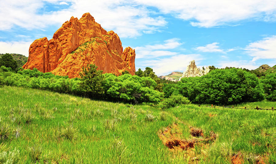 Garden Of The Gods Oil Painting Mixed Media by Dan Sproul