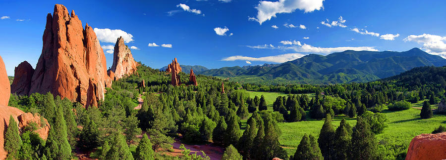 Colorado Springs Photograph - Garden of the Gods Panorama at its Best by John Hoffman