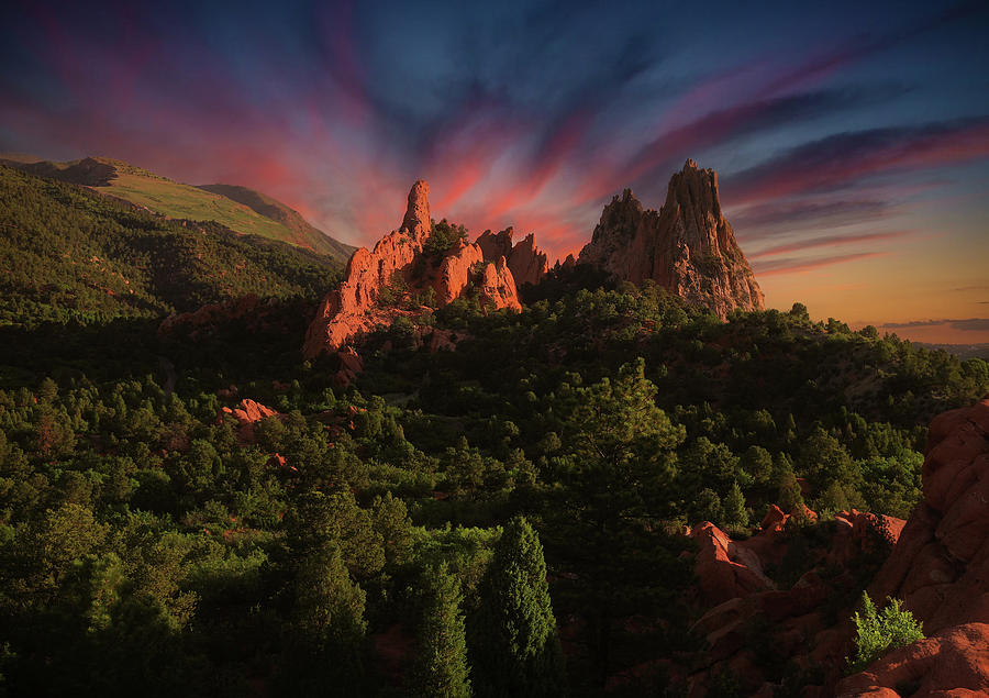 Garden Of The Gods Surreal Sunrise Photograph by Dan Sproul