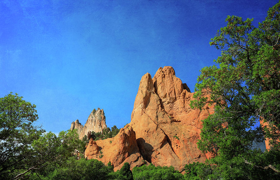 Garden Of The Gods Textured Landscape Photograph by Dan Sproul