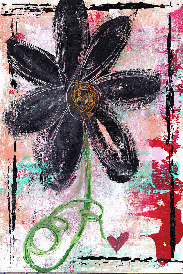 Garden of Whimsy 1 Floral Art by Kathleen Tennant Mixed Media by ...