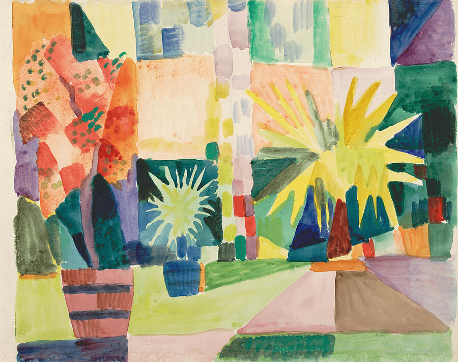 Garden on Lake Thun - August Macke Digital Art by Samuel HUYNH Garden on Lake Thun - August Macke Digital Art by Samuel HUYNH