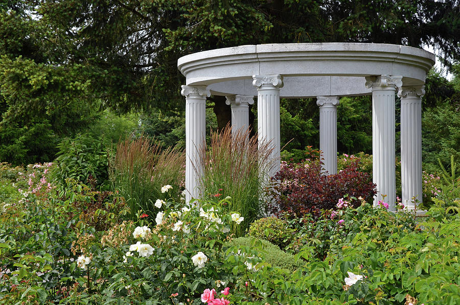 Greek Photograph - Garden parthenon sculpture by Perl Photography