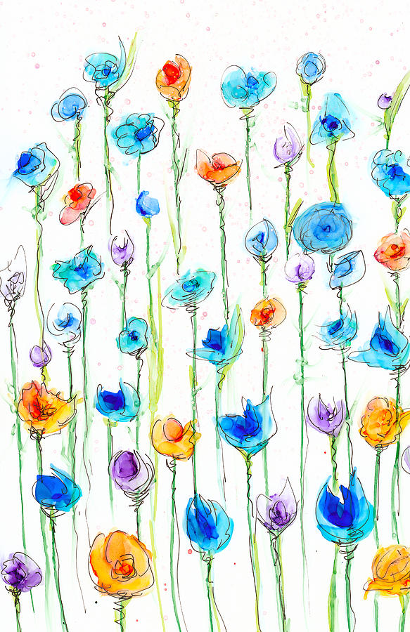 Flower Painting - Garden Party II by Kimberly Deene Langlois