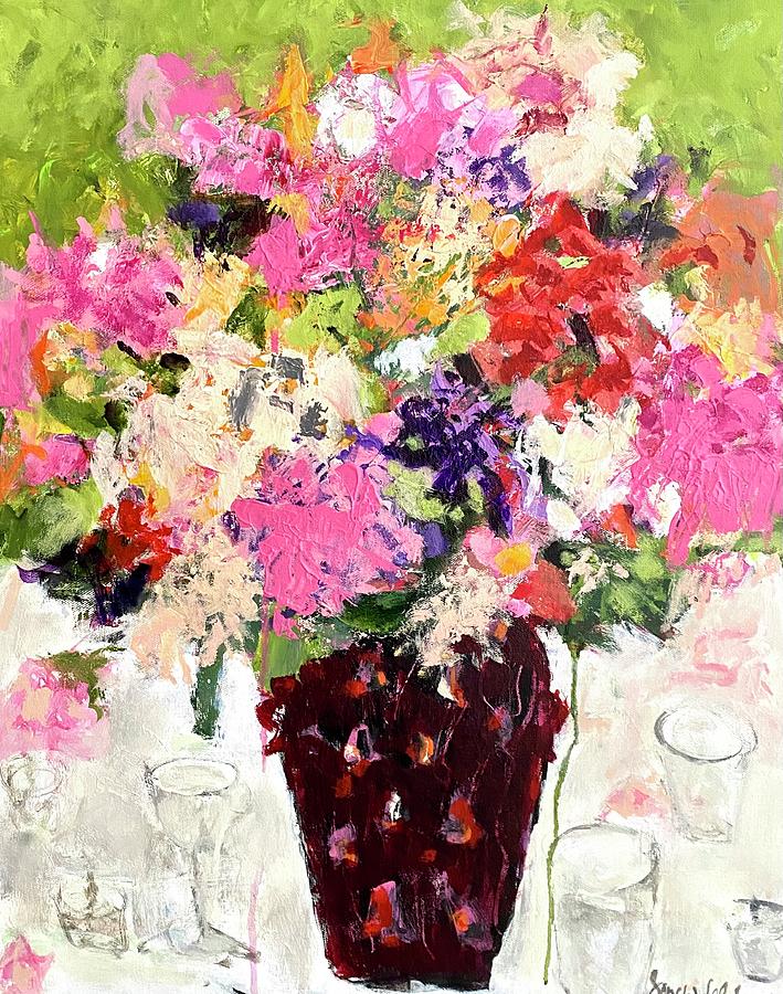 Garden Party Painting by Sandy Welch