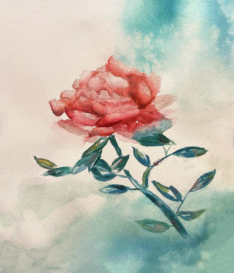 Garden Roses Watercolor  Photograph by Mary Lynn Giacomini