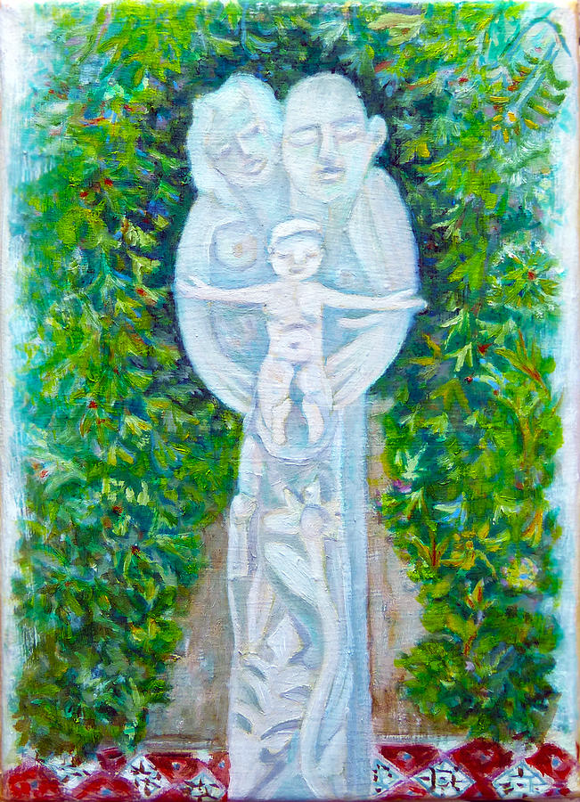 Garden sculpture  Painting by Elzbieta Goszczycka